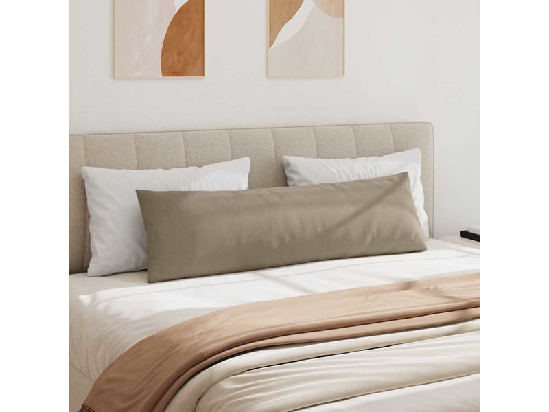  Lot de 2 coussins de canapé, coussins décoratifs tissu taupe 145 x 40 cm cf58952  - Conforama D