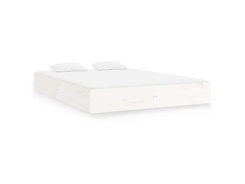  Lit double- lit adulte -  cadre de lit sans matelas blanc bois massif 180x200 cm  - Conforama A