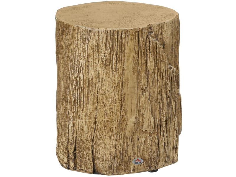  Table d’appoint 37x37x43 cm aspect tronc d’arbre avec 4 pieds réglables coloris naturel  - Conforama A