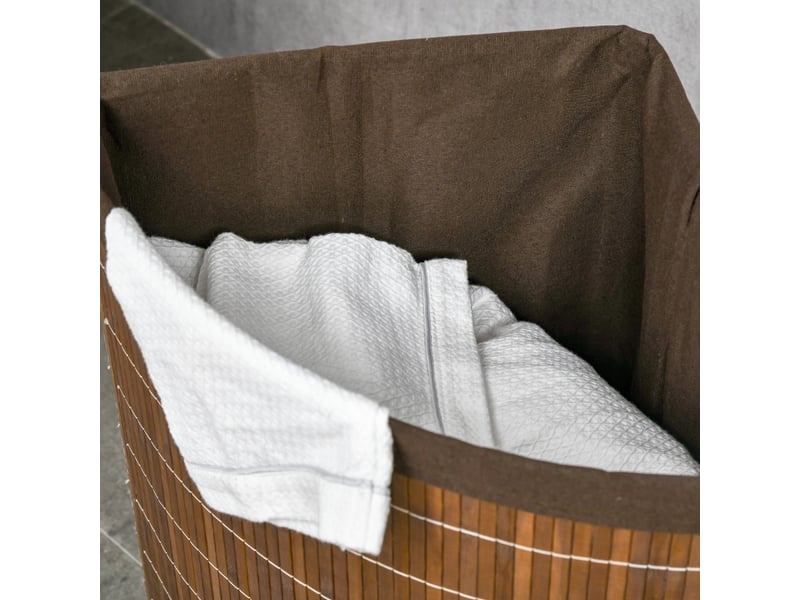  Panière à linge 55 l avec couvercle amovible 38 x 38 x 57 cm evryae  - Conforama D