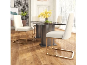 Lot de 4 chaises de salle à manger à dossier losangé, velours beige, pieds métalliques dorés, style élégant