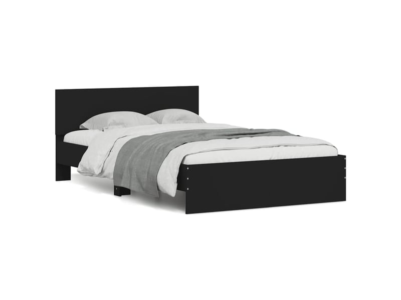  Lit double- lit adulte -  cadre de lit sans matelas noir 135x190 cm  - Conforama A
