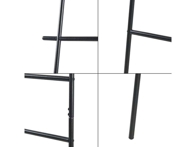  Étagère design intemporel salon chambre meuble de rangement échelle diamètreyer acier 170 x 45 x 2 cm noir 03_0011336  - Conforama D