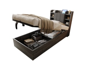 Sommier coffre 90x200 cm TCQPZ 12 latte(s) vendu avec sommier,sans matelas
