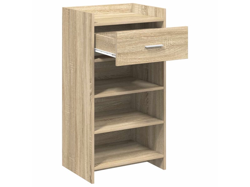  Meuble à chaussure, cabinet à chaussures avec tiroir chêne sonoma 48x36x92 cm  - Conforama D