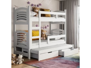 Lit superposé 75x180 cm <strong>SELSEY</strong>  <strong>Cami</strong> coloris blanc