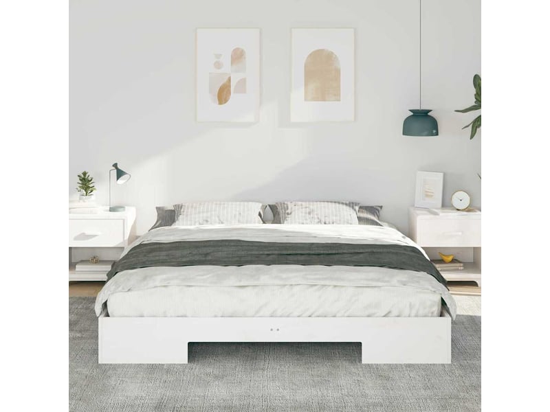 Lit double- lit adulte - cadre de lit blanc 180 x 200 cm - Conforama B