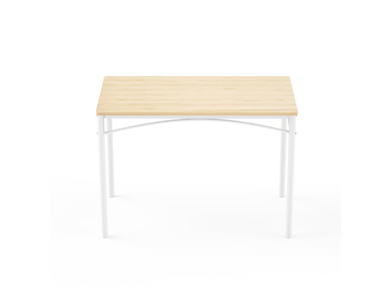  Ensemble table à manger et 4 chaises, style industriel naturel et blanc, table de cuisine 110 x 60 x 76,5 cm  - Conforama W