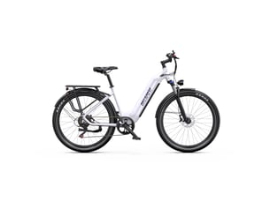 Vélo électrique urbain onesport wt05, 36 v 18,2 ah, capteur de couple, 27,5 pouces, blanc
