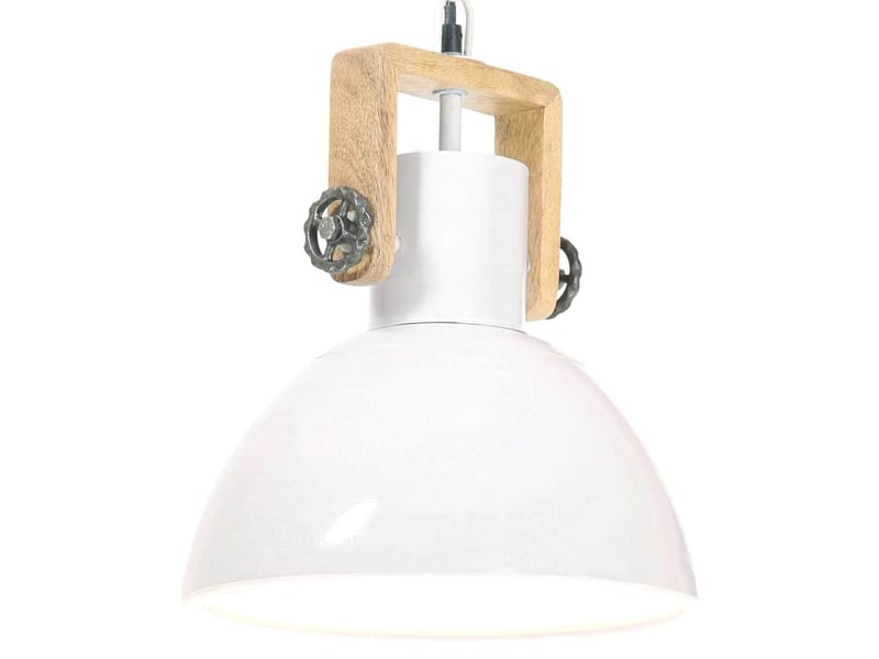  Lampe suspendue, suspension luminaire industrielle 25 w blanc rond 30 cm e27  - Conforama B