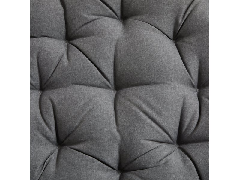  Fauteuil papasan pivotant ø92 cm – marron et gris – coussin épais, rotation silencieuse et fluide à 360°  - Conforama D