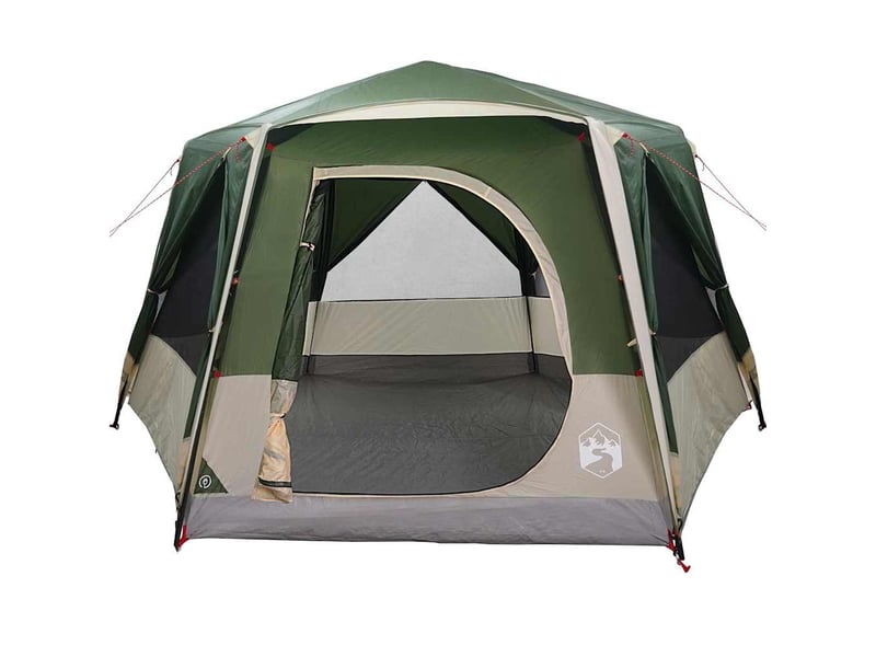 Tente de camping 5 personnes 5 personne vert et blanc  - Conforama E