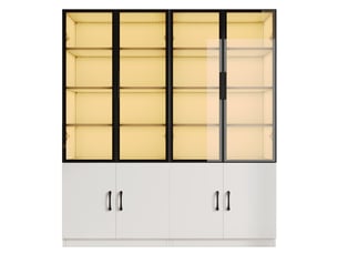 Vitrine coloris blanc PANGIVO N880P4919434W - 60 cmx160 cm