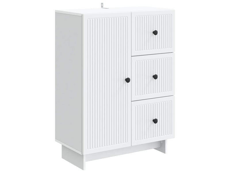 Buffet - bahut - meuble de rangement blanc 66 x 34,5 x 90 cm bois d'ingénierie - Conforama A
