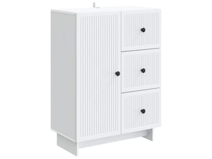 Buffet - bahut - meuble de rangement blanc 66 x 34,5 x 90 cm bois d'ingénierie
