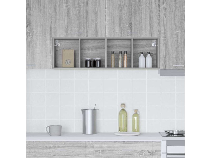  Meuble de rangement, armoire suspendue gris sonoma 30x29,5x100cm  - Conforama D