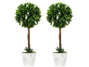 Plante artificielle – ambiance élégante et entretien facile en pot blanc en plastique ø24 × 60 cm