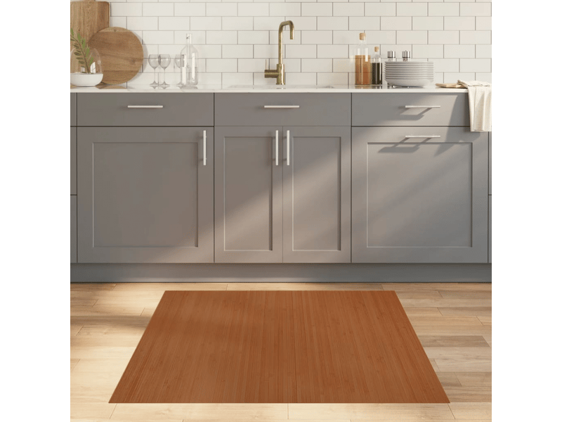  Tapis rectangulaire en bambou marron 100x100 cm - comfortxl 376800 - Conforama B