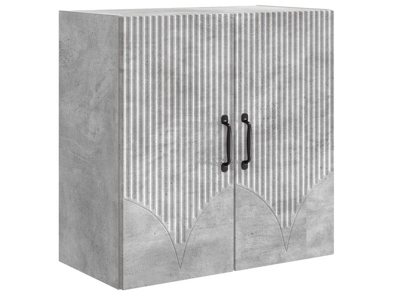  Armoire murale salon, meuble de rangement 59x31x60 cm bois d'ingénierie gris béton shl7366  - Conforama A