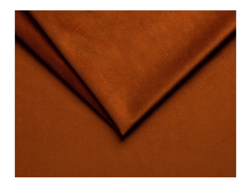 Canapé d'angle réversible miloe 6 places avec accoudoirs en velours - terracotta MILOE - Conforama C