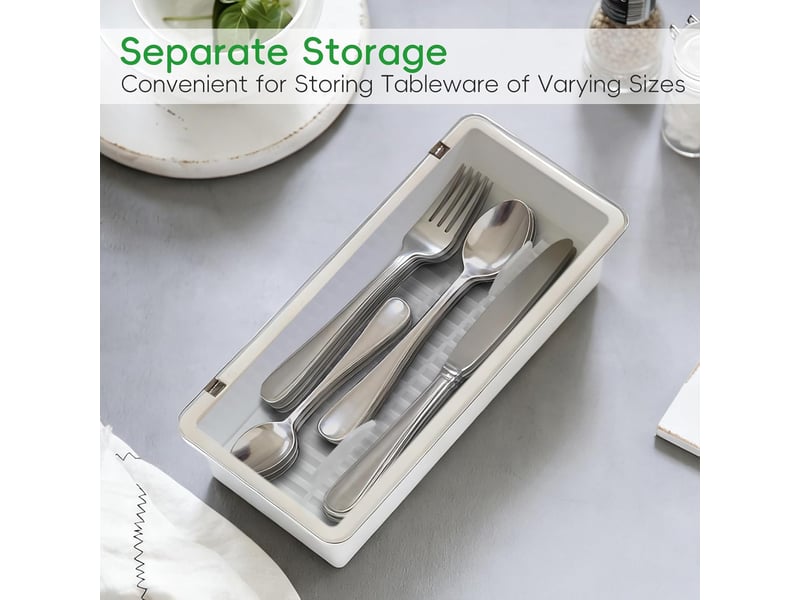 Boite a couvert catégorisation, panneau séparateur avec fonction de drainage rangement couvert, matériaux de haute qualité range couverts - Conforama D