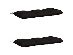 Lot de 2 coussins de banc, coussins d'assise vianen 100 % polyester noir cf57660