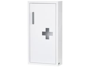 Armoire à pharmacie murale 2 étagères 3 niveaux avec porte aimantée métal 30 x 12 x 60 cm blanc