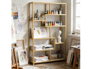 Bibliotheque coloris bicolore 8 étagère(s) DESMIU - 30 cm x 180 cm