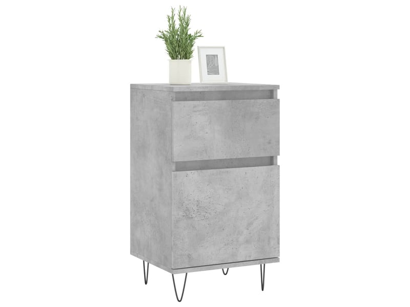  Buffet - bahut - meuble de rangement gris béton 40x35x70 cm bois d'ingénierie  - Conforama C
