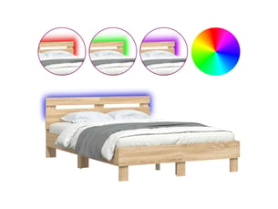 Lit 2 places 135x190 cm    coloris marron