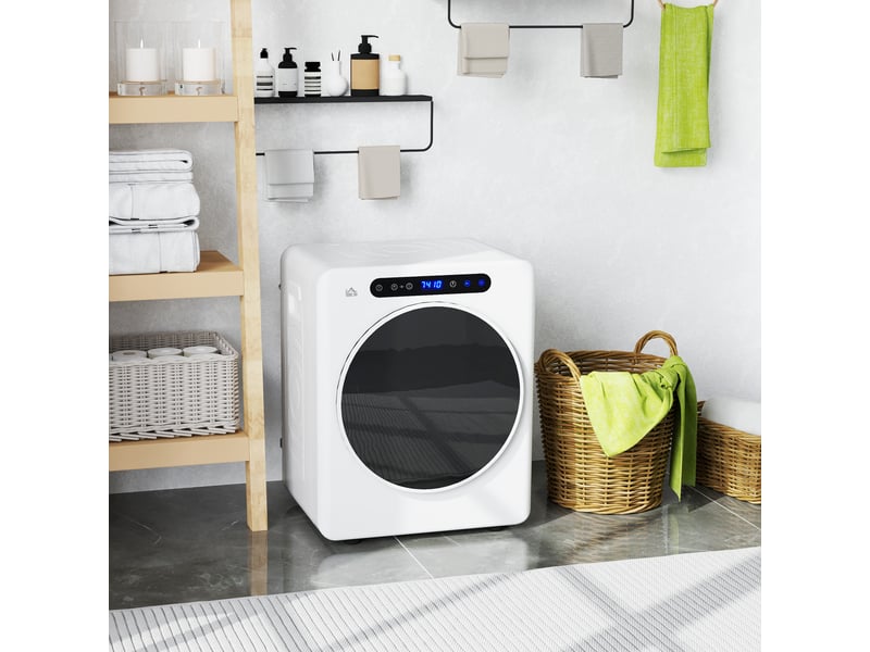  Séchoir linge portable - 1000w 4kg - timer - 6 modes - installation murale ou à poser - blanc  - Conforama E