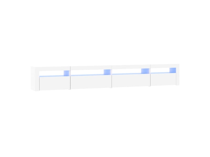  Meuble tv - banc tv - meuble de rangement avec lumières led blanc 270x35x40 cm  - Conforama A