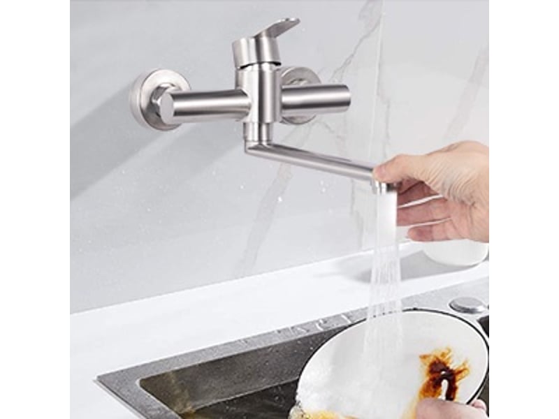  Robinet mural cuisine pivotant 360° – pour évier de cuisine  - Conforama E