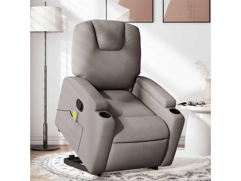  Fauteuil inclinable de massage, fauteuil relax taupe tissu shl52531  - Conforama B