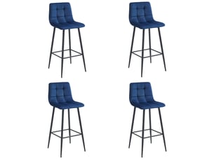 tabouret de bar  SANS MARQUE  - bleu hauteur d'assise 76 cm vendu Par 4