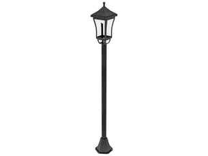 Lanterne solaire de jardin de 127 cm avec lumière led blanche froide, capteur de luminosité et étanchéité ip44.