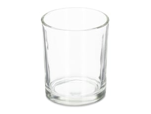 Lot de 12 photophores ronds décoratifs ambiance chaleureuse 8 x 8 cm en verre transparent 13_0011629