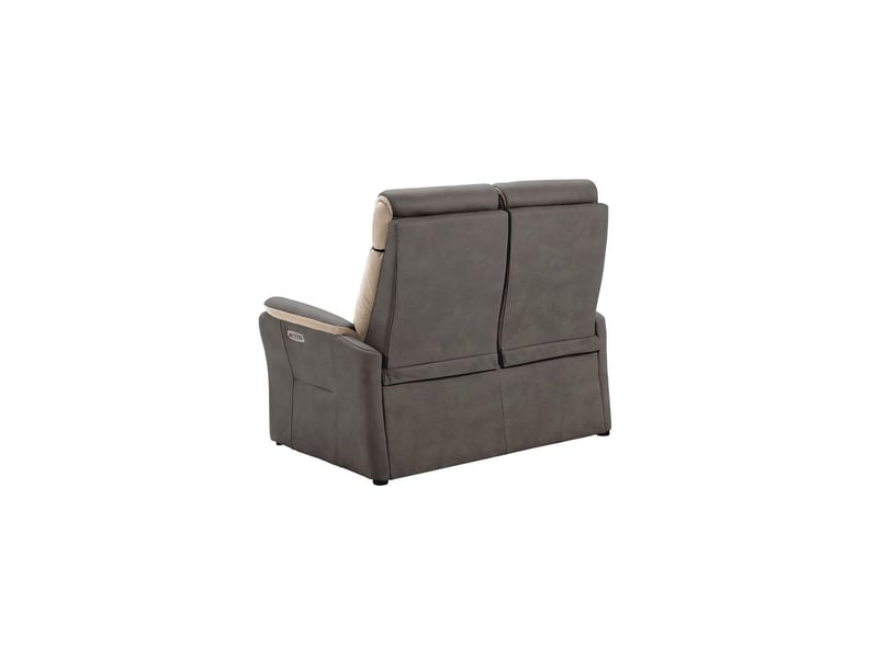  Canapé 2 places relax électrique new nobuck gris foncé et beige - odeon ODEON - Conforama D
