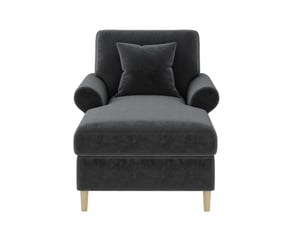 Fauteuil relax 133x87x90 cm, fonction allongée, coussin lombaire, canapé simple, pour salon et bureau, velours gris