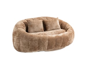 Fauteuil poire 145x95x63 cm sans cadre en chenille café