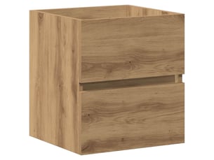Meuble sous-vasque salle de bain en chêne massif 41x38.5x45cm bois d'ingénierie