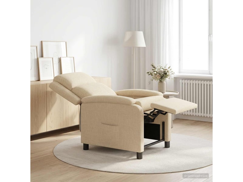Vidaxl fauteuil inclinable crème tissu - Conforama B