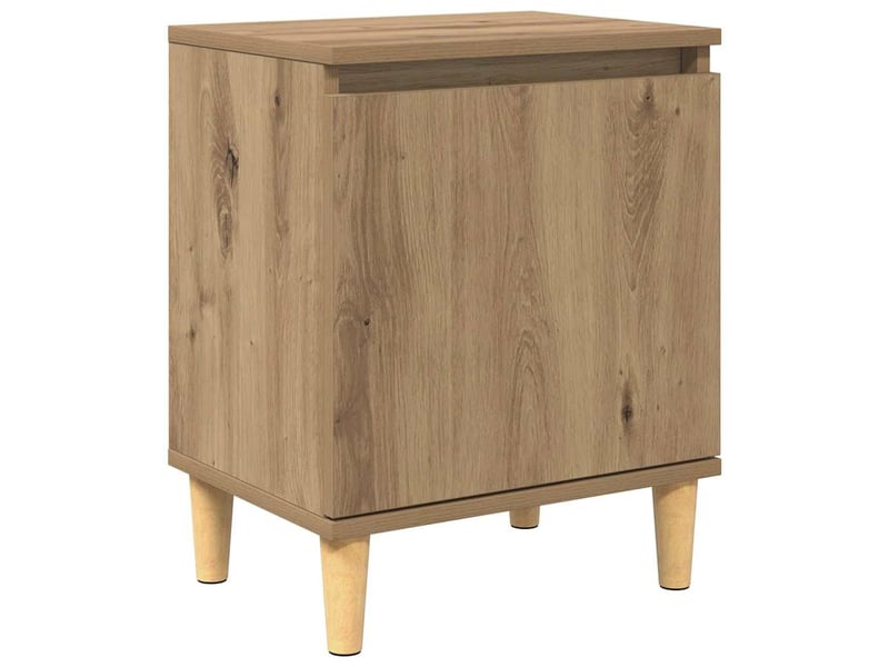  Table de chevet chêne artisanal 40 x 30 x 50 cm  - Conforama A