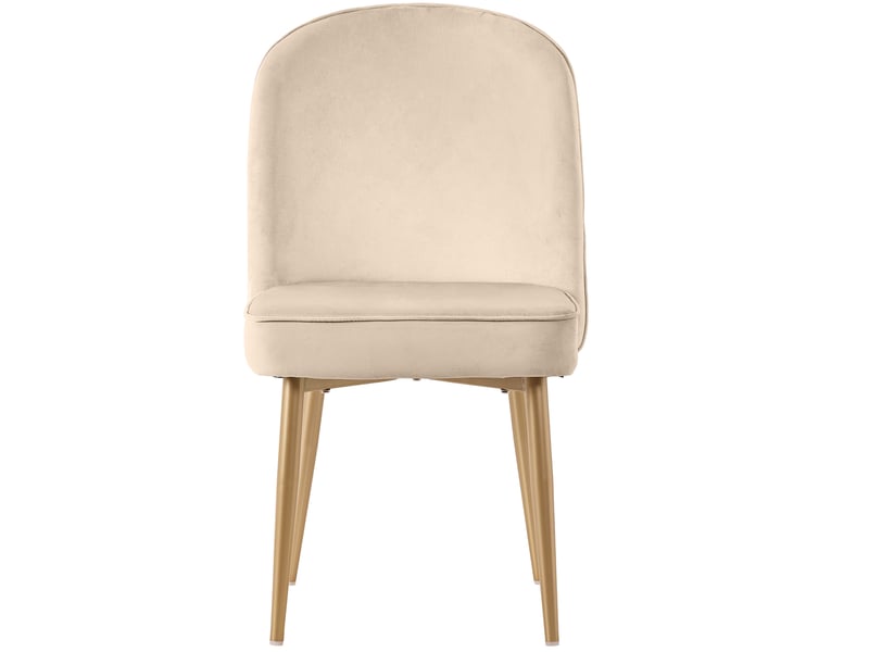  Lot de 6 chaises de salle à manger,50x62x89 cm,avec pieds métal doré,velours,beige  - Conforama D
