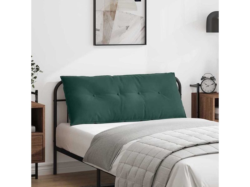 Coussin de dos, coussin de dossier vert foncé 120 x 50 cm tissu en velours côtelé cf55076 - Conforama B