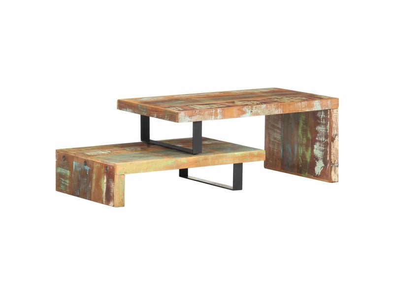  Ensemble de table basse 2 pcs bois de récupération massif  - Conforama A