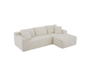 Canapé d'angle droit fixe <strong>CHICFURN</strong> <strong></strong> 3 places Tissu