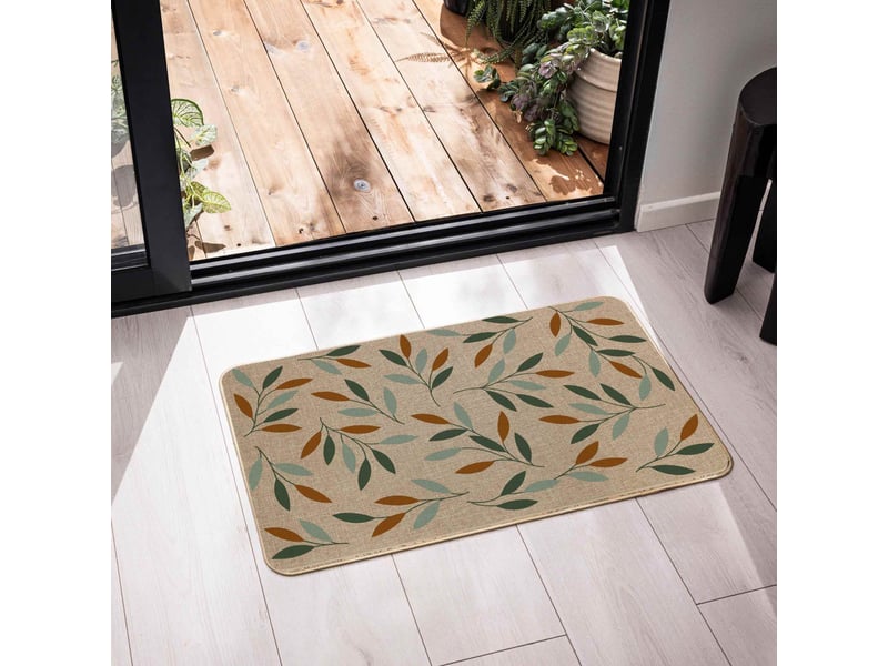  Tapis tissé imprimé lucene 45x75cm naturel  - Conforama B