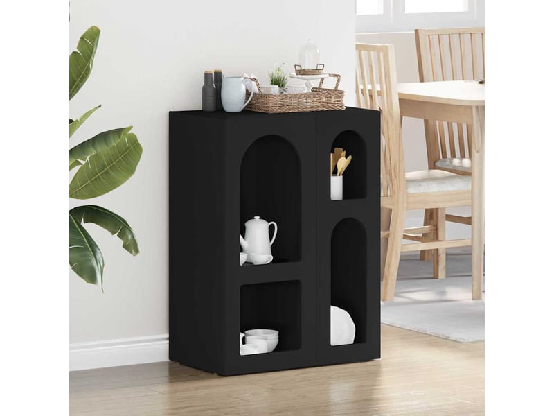 Buffet - bahut - meuble de rangement elst noir 59 x 35 x 80,5 cm bois d'ingénierie - Conforama B