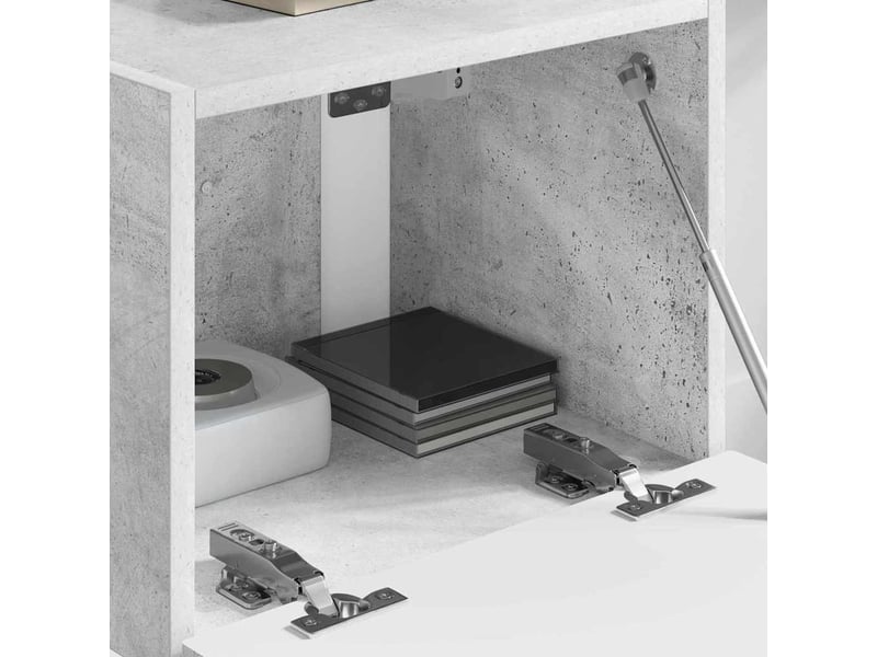  Meuble tv - banc tv - meuble de rangement mural 39 x 31 x 29,5 cm béton bois d'ingénierie  - Conforama D